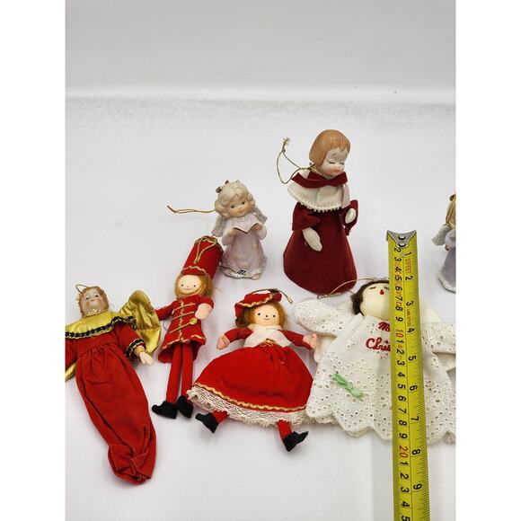 Christmas Tree Ornaments Lot Angels 10+ Pieces Vintage - Picture 2 of 9
